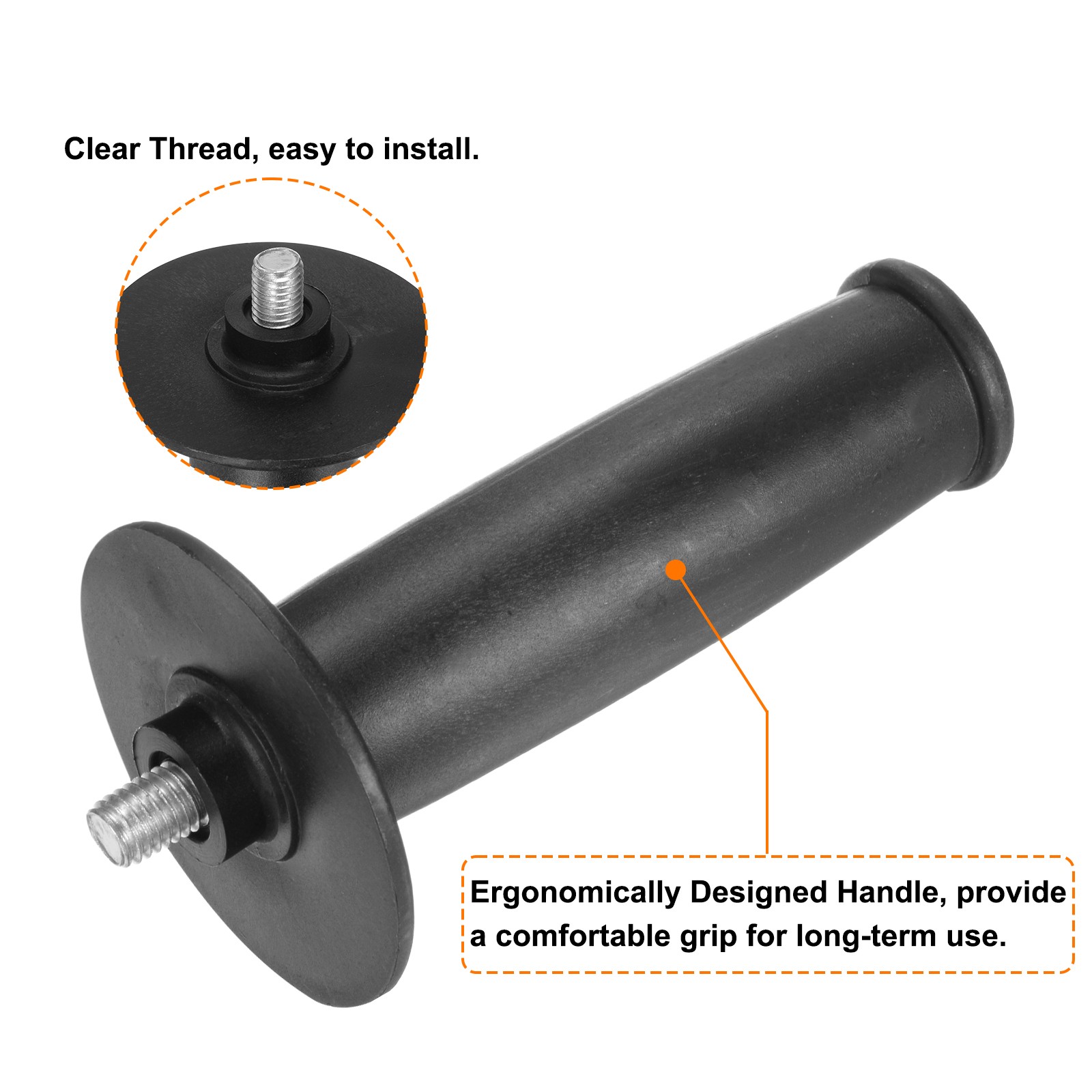 4pcs Side Handle 10mm Thread 5.6" Length Plastic Grinder Handle