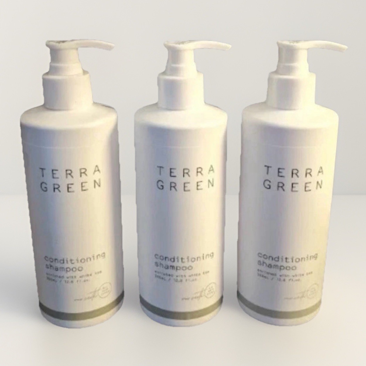 3 Bottles Terra Green White Tea Conditioning SHAMPOO 12.8oz - Wyndham Hotels NEW
