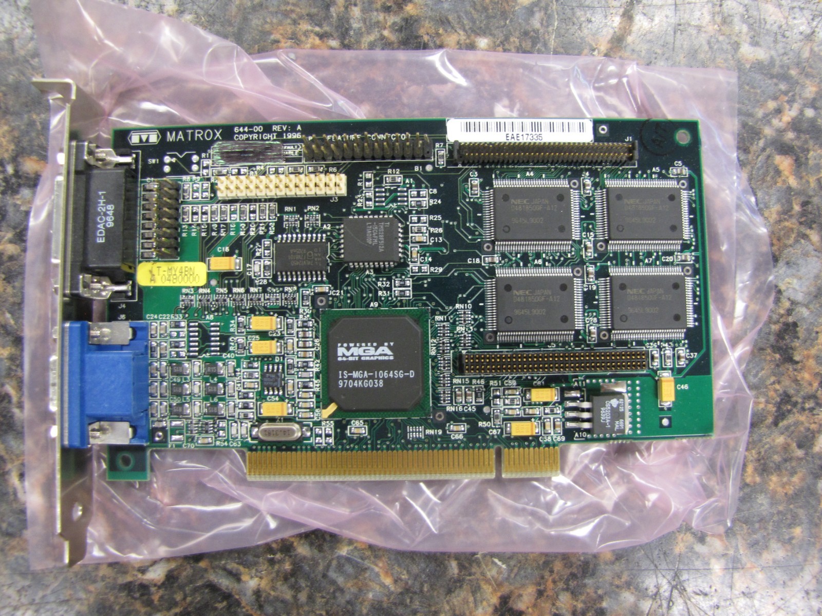 Matrox 644-00 MGI MGA-MYST/4BN 4MB PCI VG-MG-MYS-4SGO Video Graphics Card -NF30