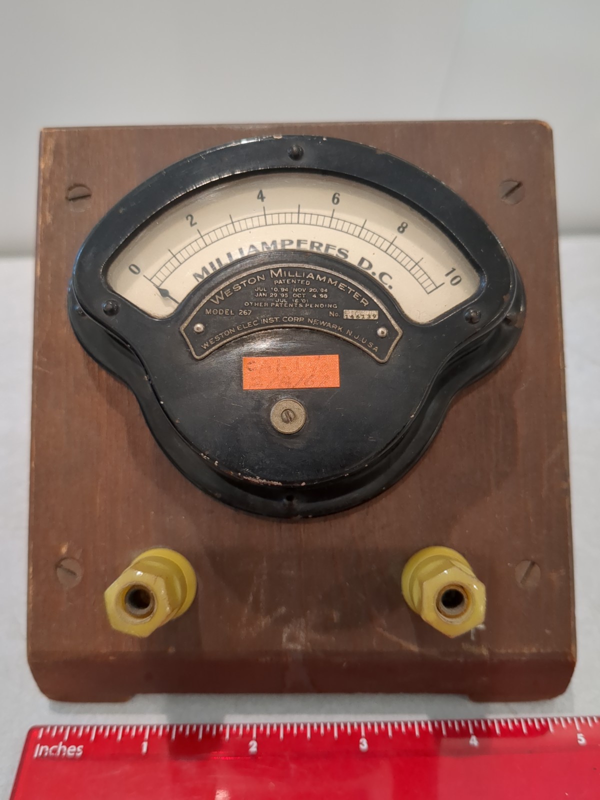 Antique Weston 267 Milliamperes DC Meter Vintage Gauge