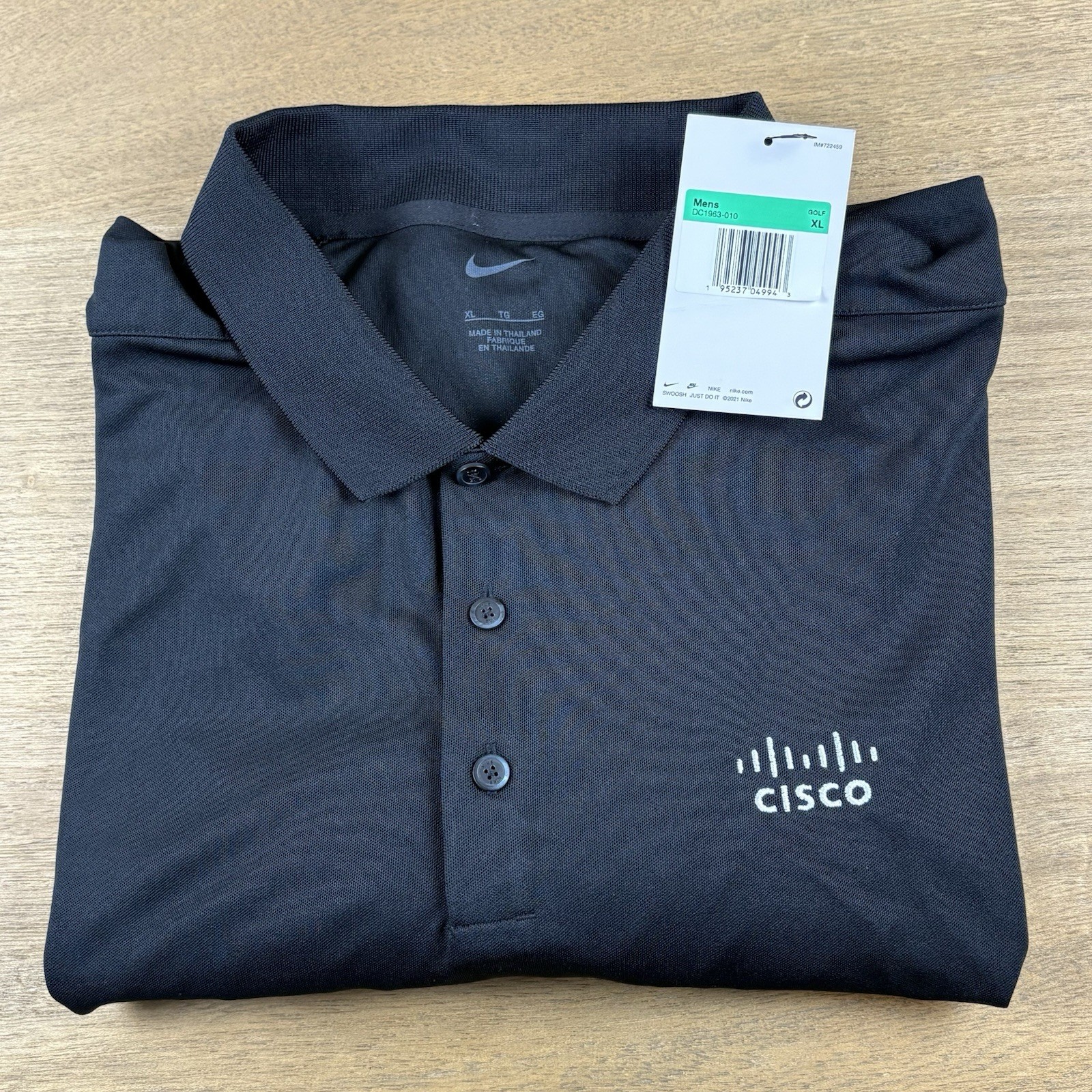Nike Golf Performance Polo Shirt Cisco Logo Men’s XL Black CCIE CCNA NWT