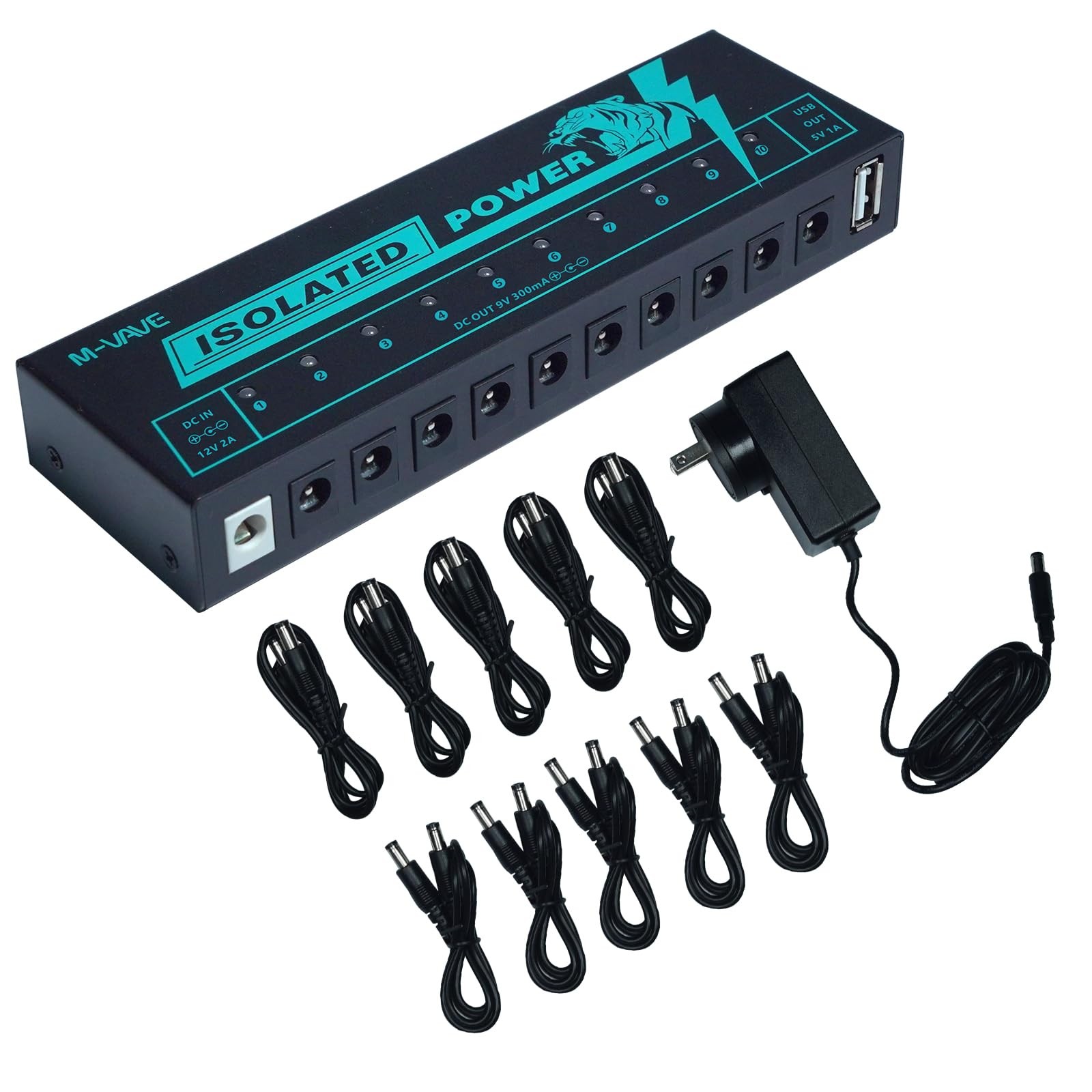 Guitar Pedal Isolated Power Supply Portable for Bass Effect 11 Isolated Multi...