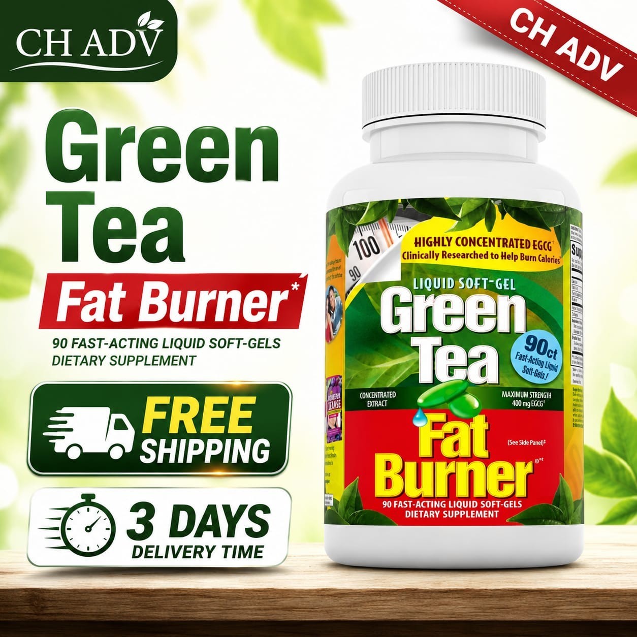 Applied Nutrition Green Tea Weight Loss Supplement, 90 Capsules Free Shipping...