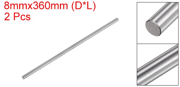 2pcs Linear Motion Rods 8mmx360mm Round Shaft Guide for 3D Printer DIY