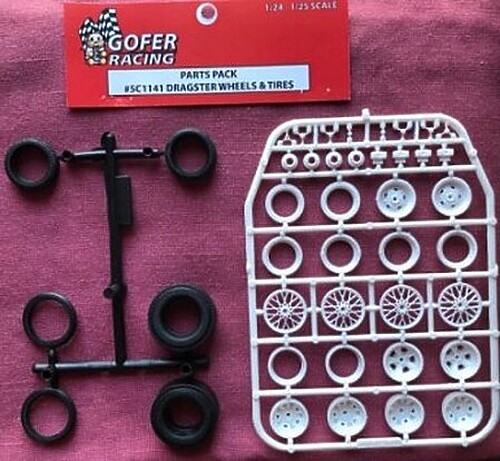 Gofer-Racing Dragster Wheels amp; Tires Pack (Plastic) - Plastic Model Acc.