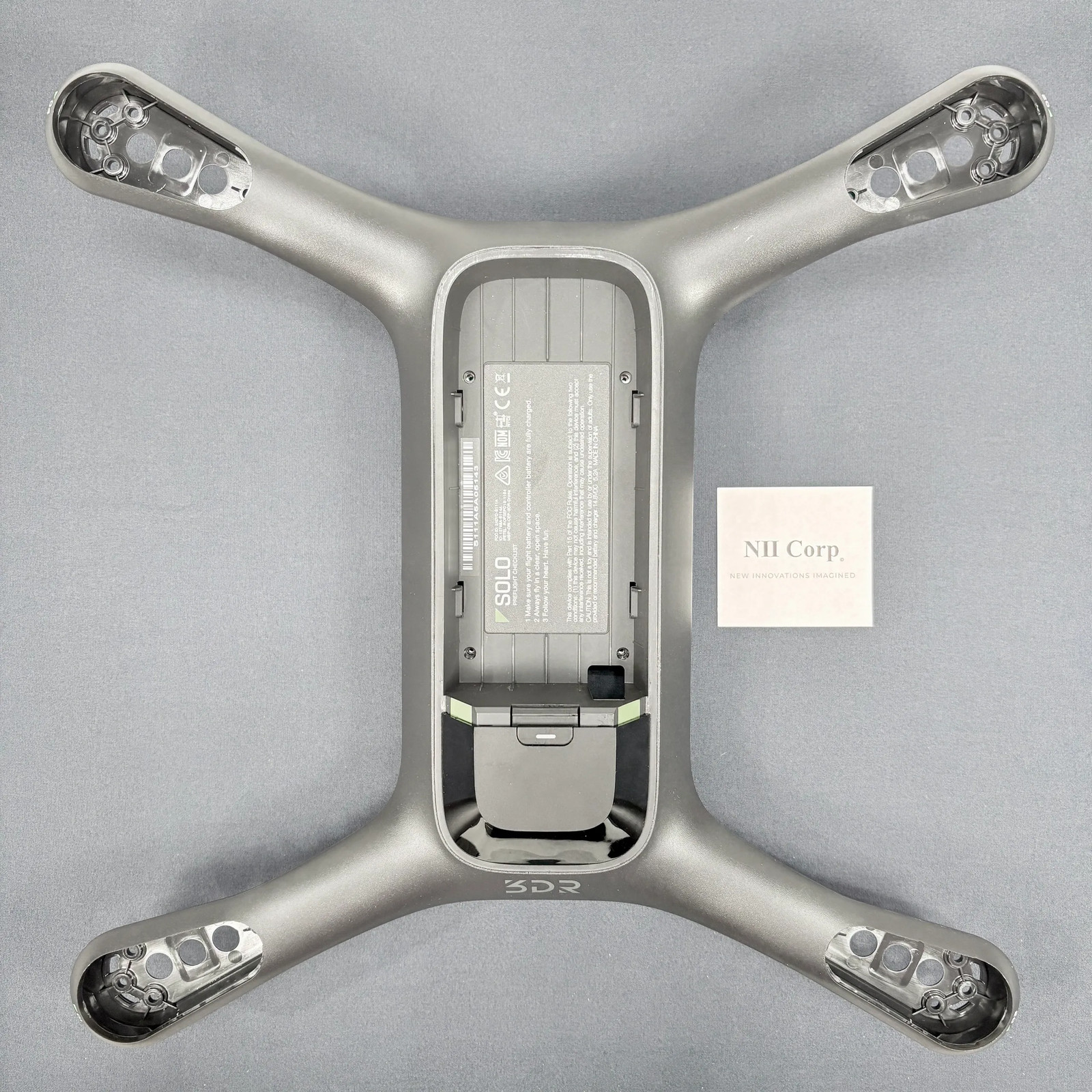 3D Robotics Solo Metallic Gray Durable Remote Control Quadcopter Body Shell 2232
