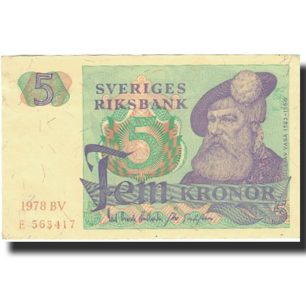 [#801907] Banknote, Sweden, 5 Kronor, 1978, 1978, KM:51d, VG(8-10)