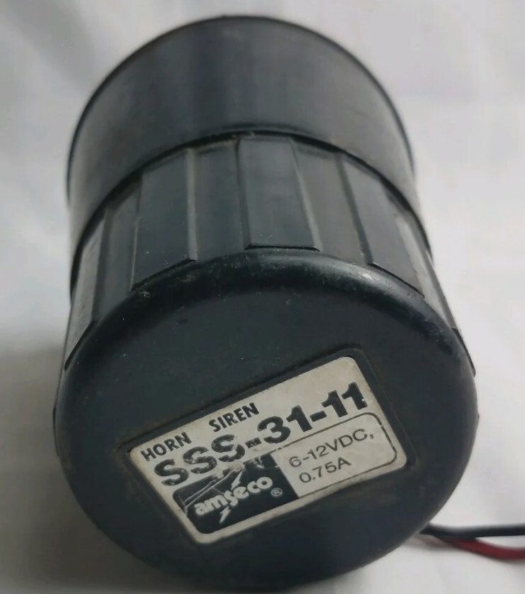 Amseco Vintage SSS 31 11 6-12VDC 0.75A Tested Works Loud Anti Theft Siren Horn