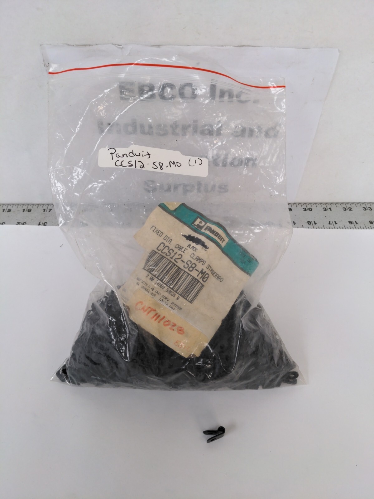 PANDUIT BLACK FIXED DIA. CABLE CLAMPS CCS12-S8-MO