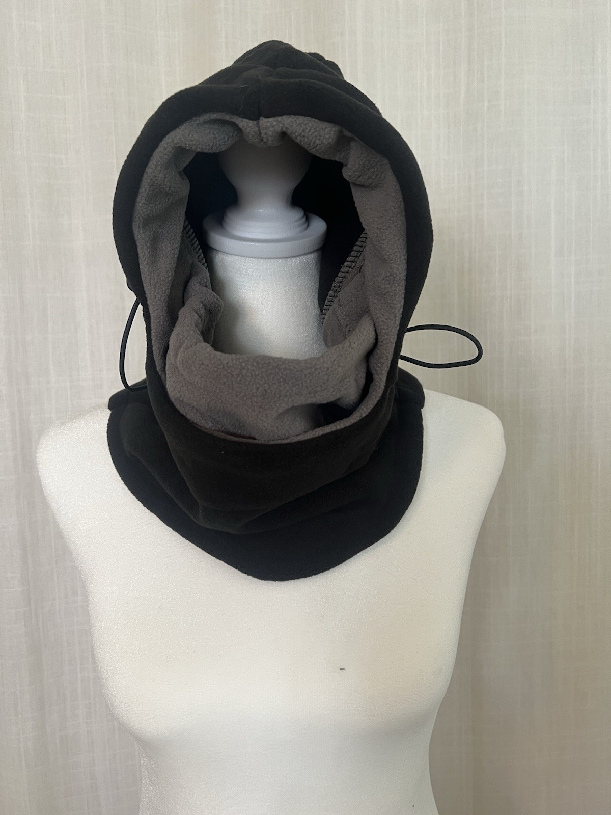 Outdoor Cap Balaclava/Hood/ Ski Face Mask Fleece Black Adjustable Hat Adult Uni