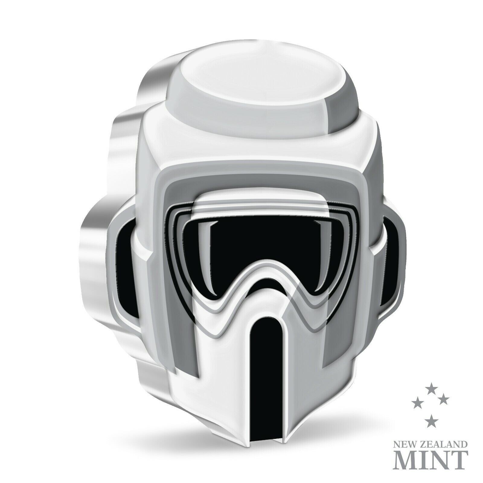 2021 Niue Star Wars Faces of the Empire SCOUT TROOPER Helmet 1oz Silver Coin (C)