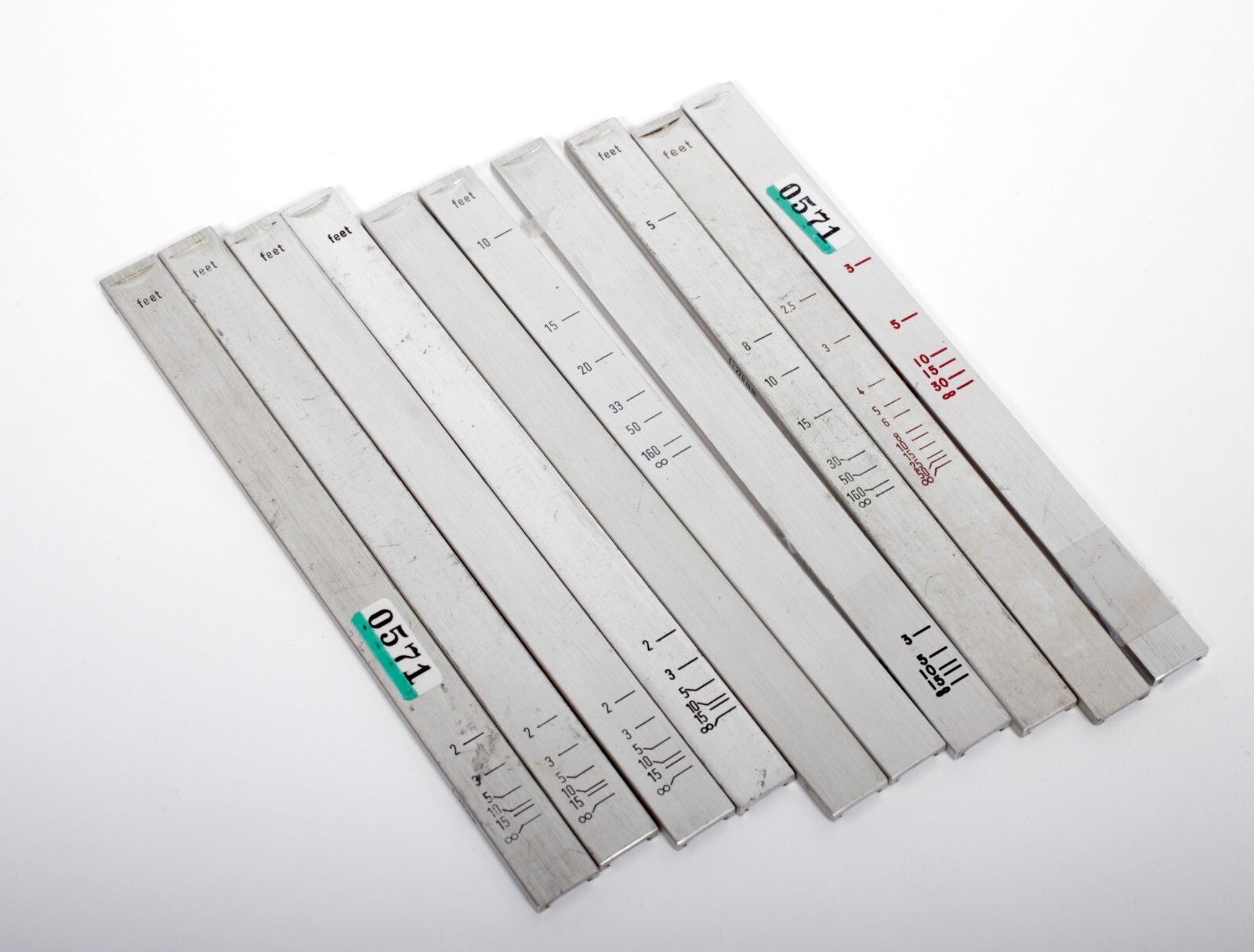 Lot of 10 Linhof technika III IV V metal distance scales #0571
