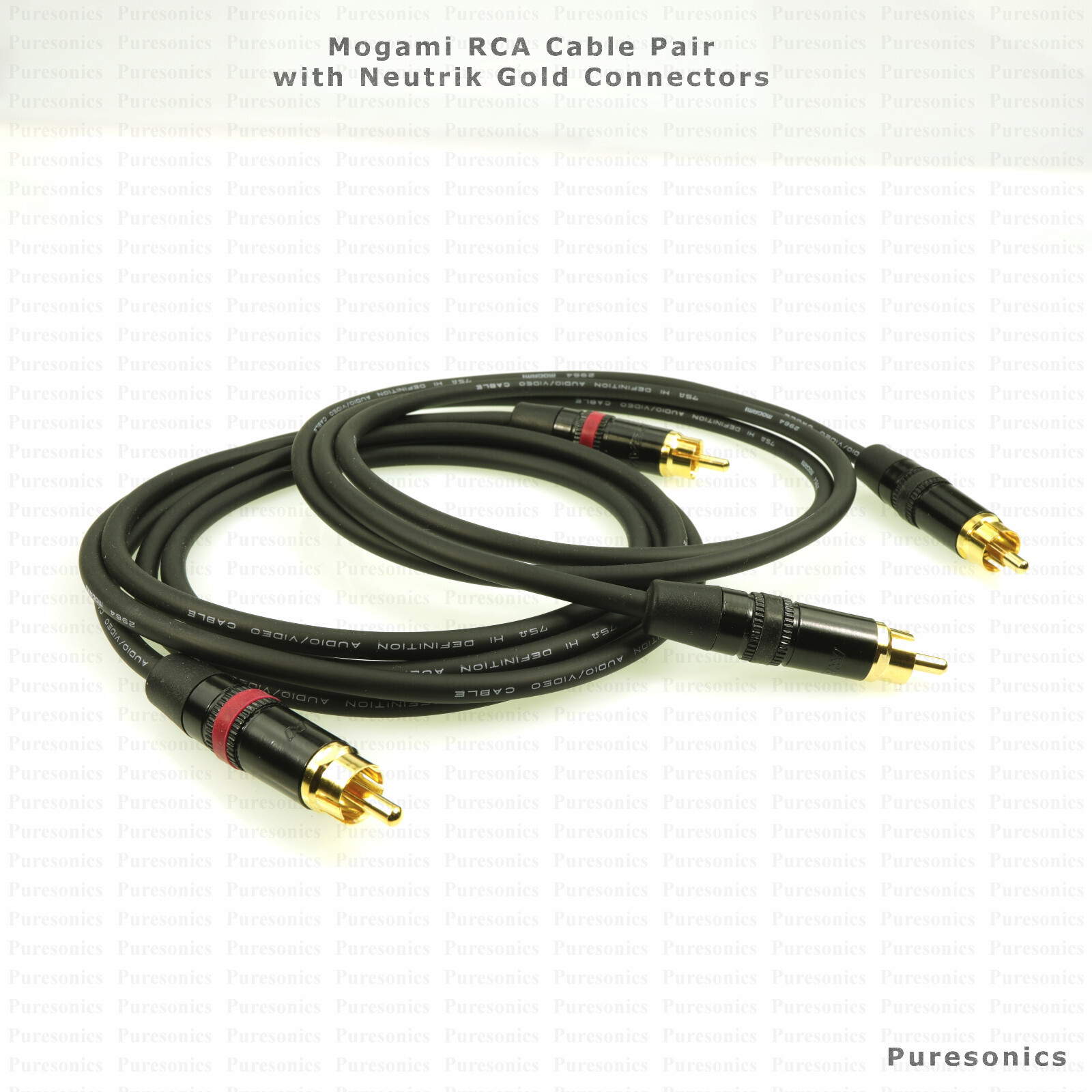 MOGAMI 2964 Hi-Def RCA Cable PAIR with NEUTRIK RCAs. Choose your length.