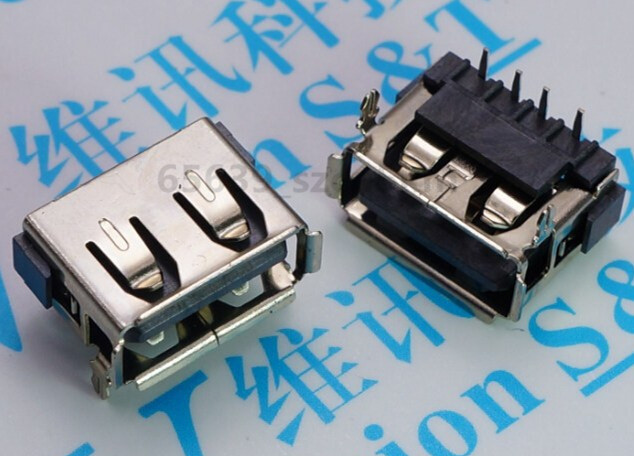20 pcs USB Type A Female 4 Pin DIP PCB Socket Connector Straight Leg length 10mm
