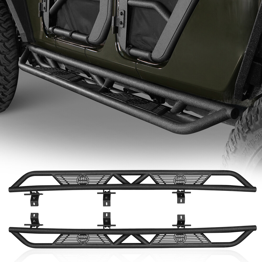JT Gladiator Rock Slider Running Boards Side Steps Nerf Rails Fit Jeep 20-26 JT