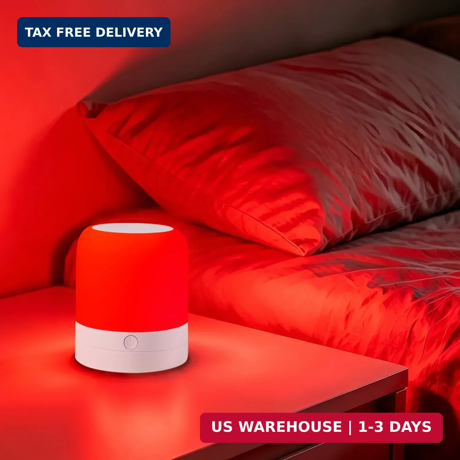 670nm Red Night Light Lamp Dimmable with 4 Color Modes for Bedroom | Zero Blue L
