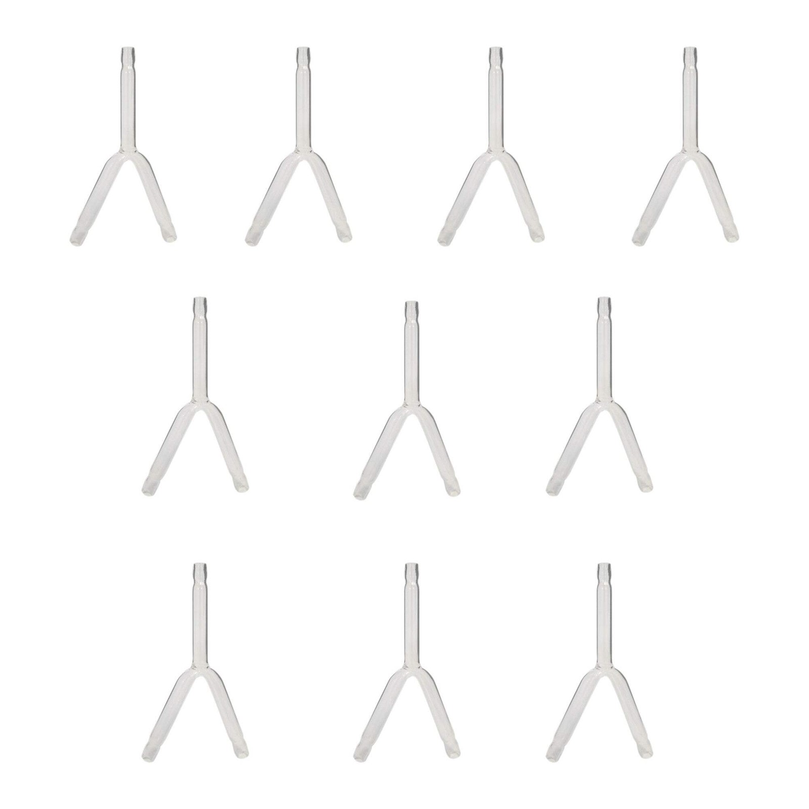 Connecting Tube, Glass, Y-Shaped, 8mm, Pack of 10