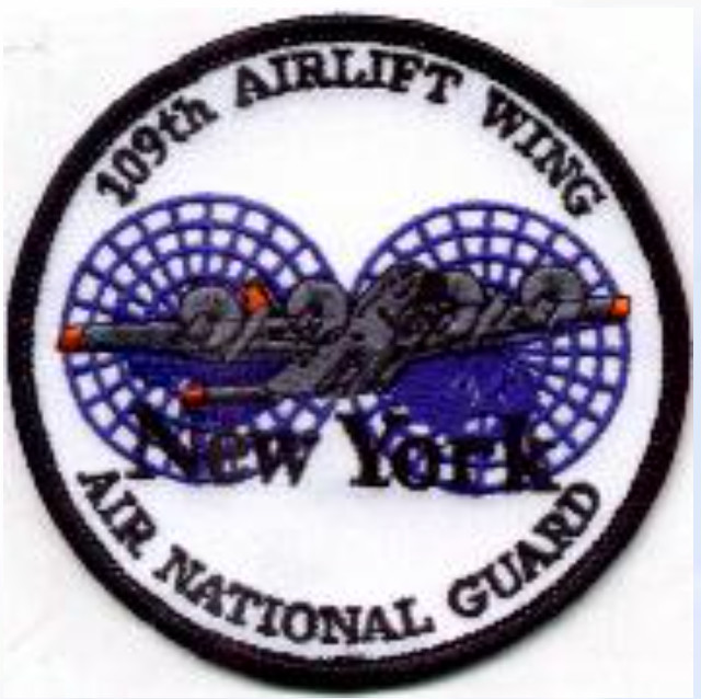 4" AIR FORCE 109TH AIRLIFT WING NY ANG EMBROIDERED PATCH