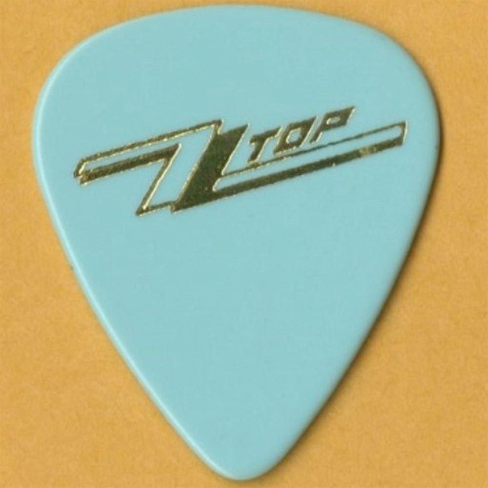 ZZ Top 1990 Recycler concert tour rare Dusty Hill stage Guitar Pick
