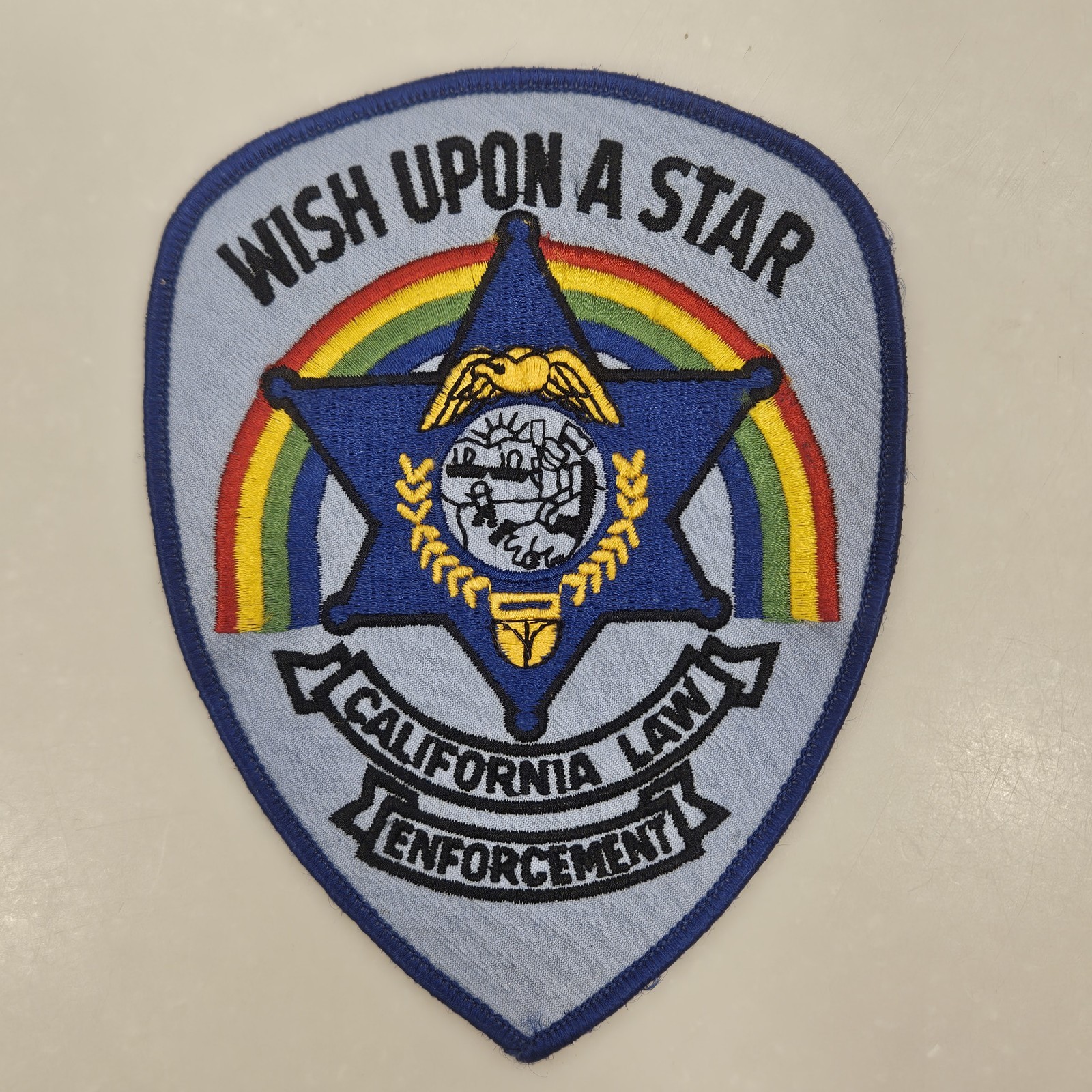 vintage WISH UPON A STAR - CALIFORNIA LAW ENFORCEMENT PATCH police department