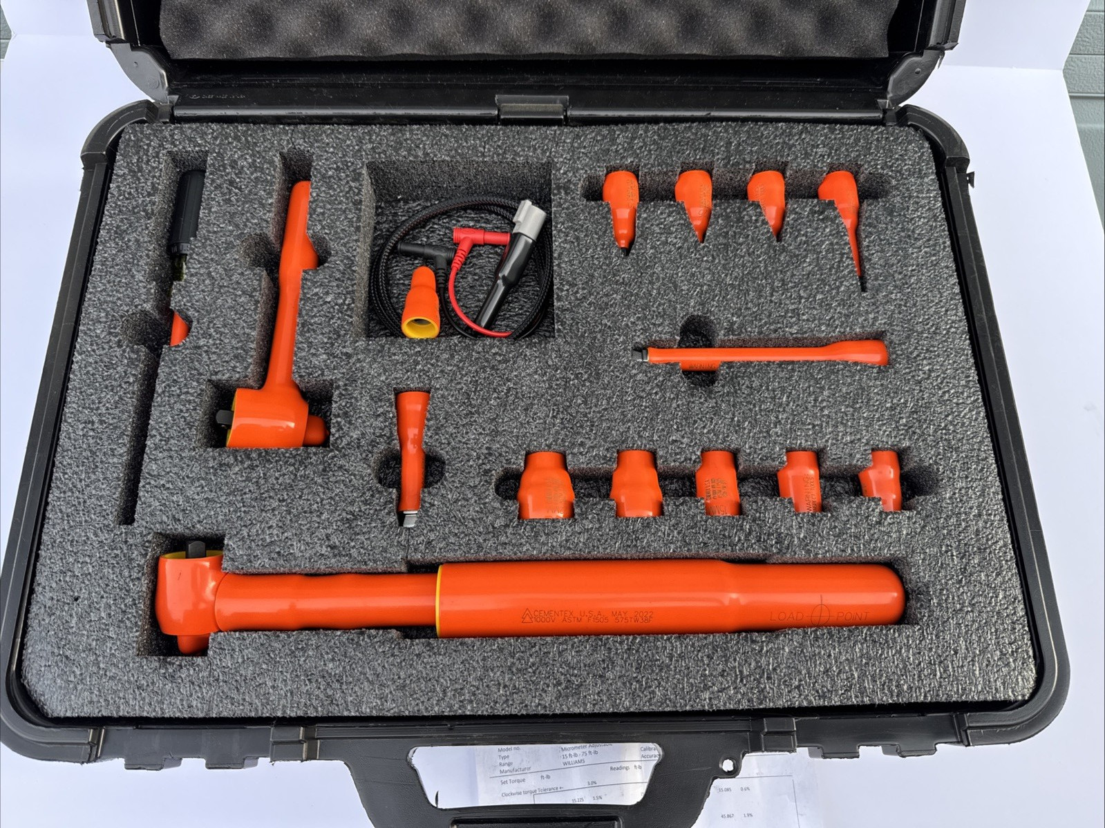 Cementex Socket Set ⅜ Drive Insulated W Torque Wrench 1000V Polaris EV TOOL KIT