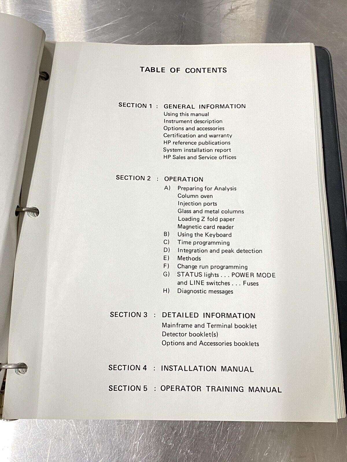 Hewlett Packard HP 5840A Gas Chromatograph Detector - Users Guide / Manual