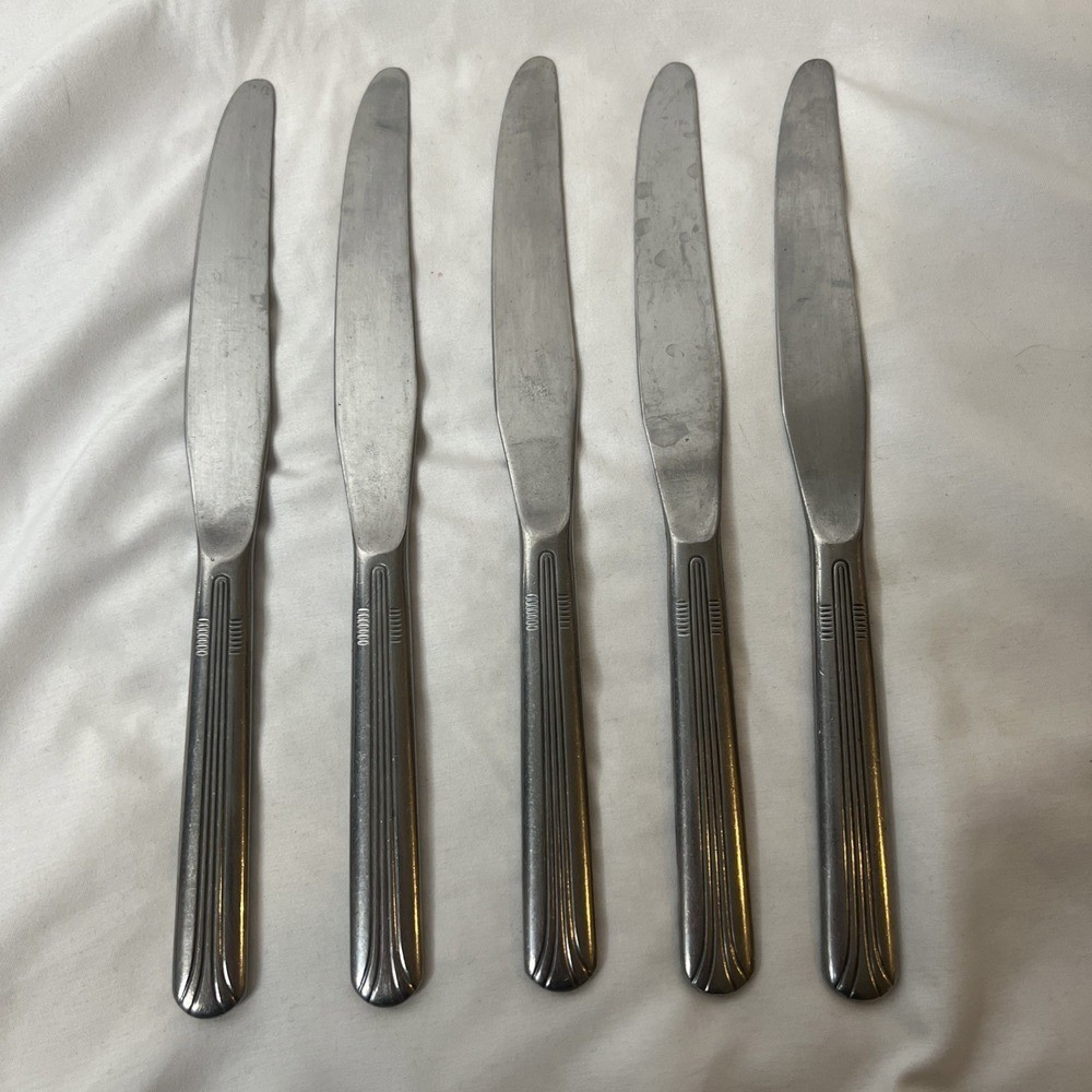 Silco International Flatware Dinner Knives Set Of 5 Replacement Silverware