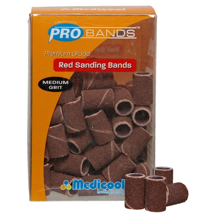 Medicool Red Acrylic Sanding Bands Medium Grit On Sale