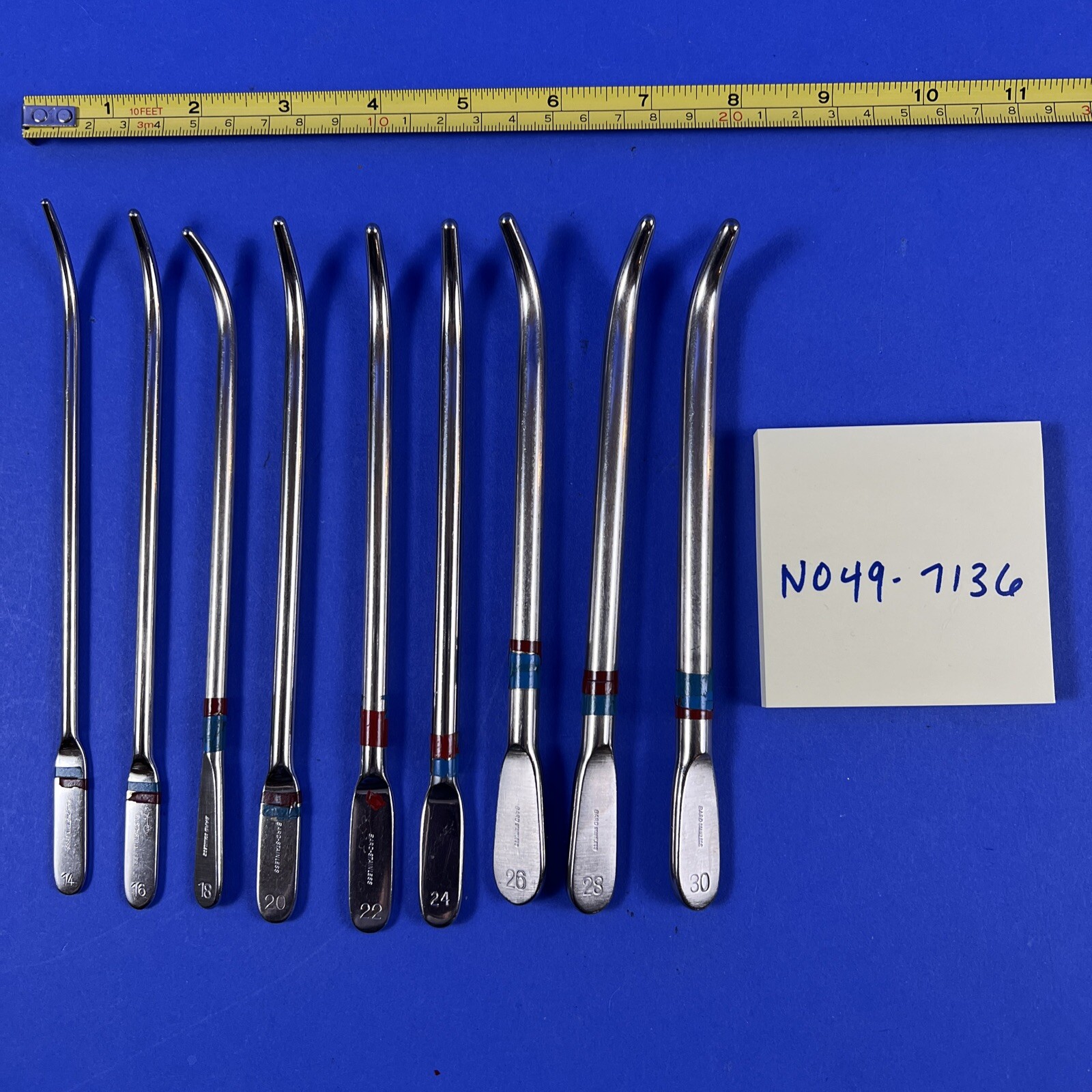 Bard & V. Mueller Van Buren Pediatric Sounds Lot of 9 different sizes