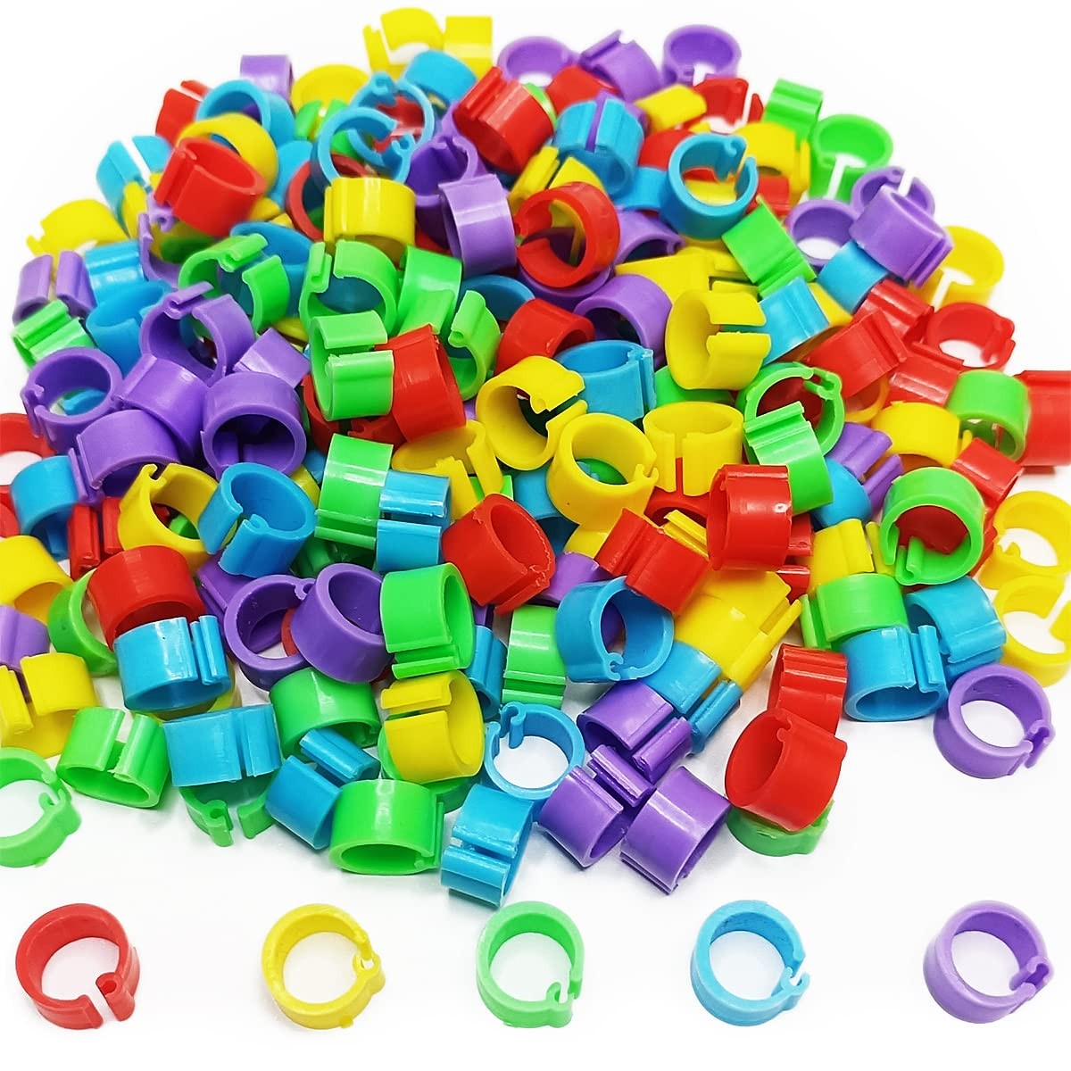200Pcs 8Mm Coturnix Quail Leg Bands Baby Chick Leg Bands Pigeon Bands Chicken Le
