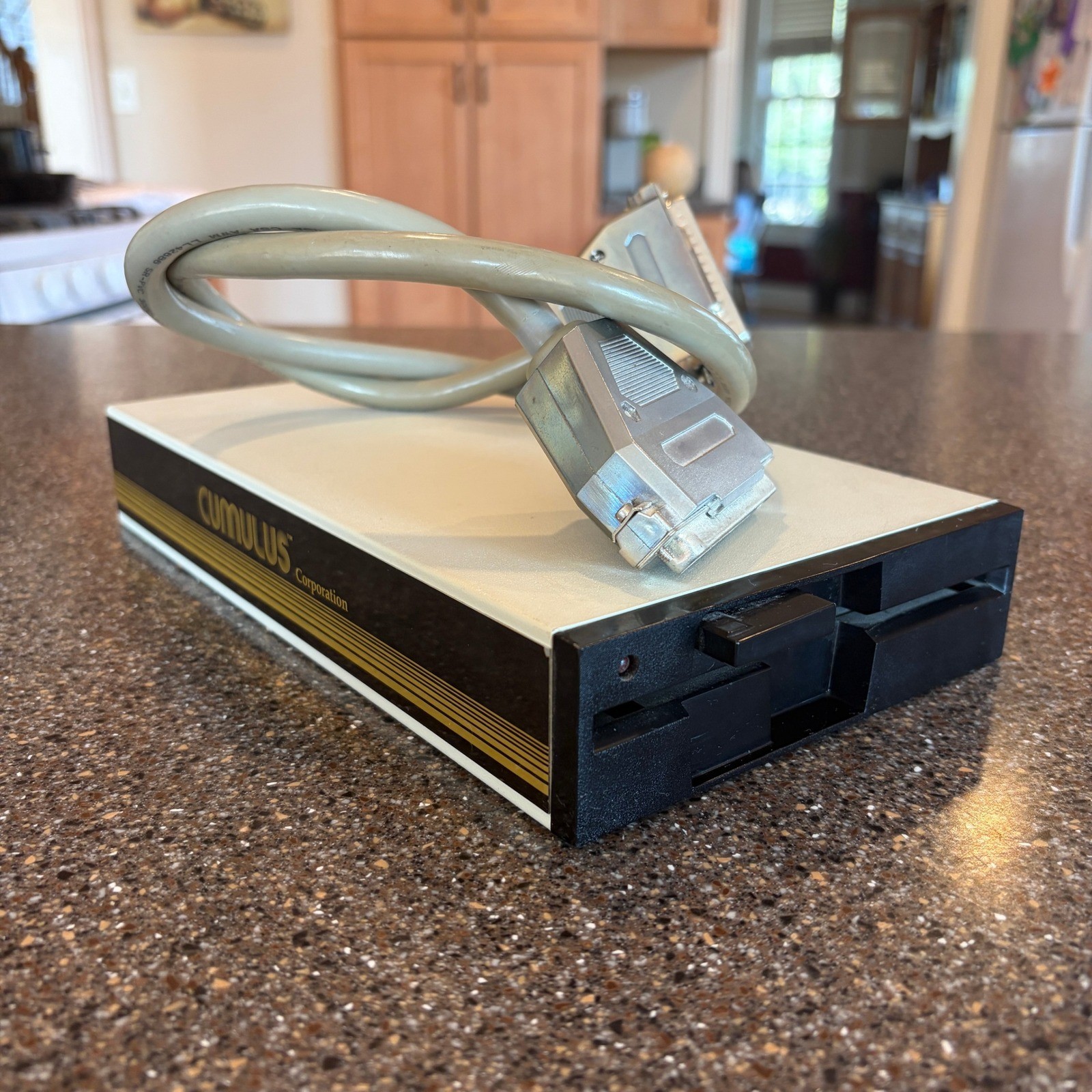 Cumulus Corporation 5.25" External Floppy Disk Drive 123501 DB37 Cable Vintage