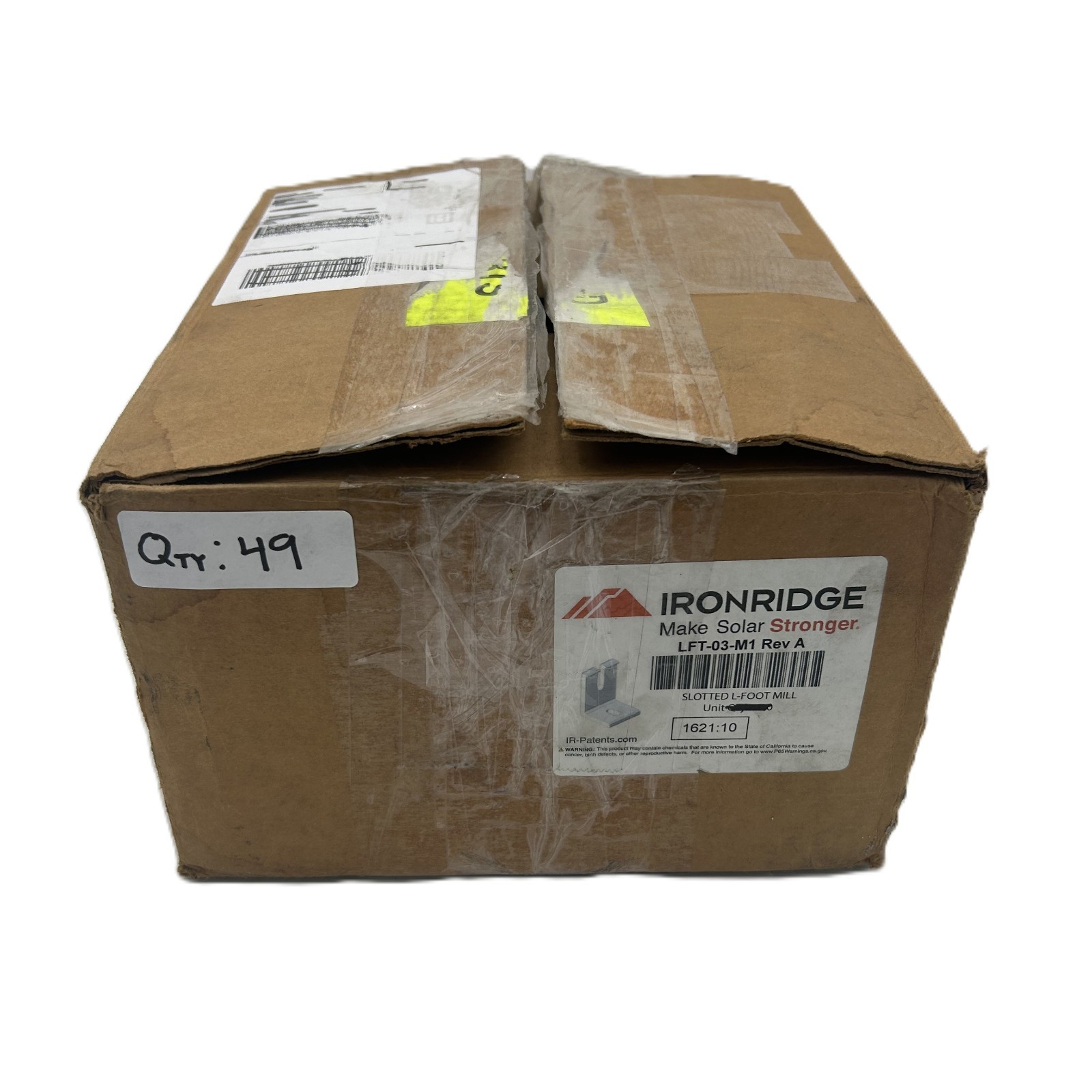 IronRidge LFT-03-M1 Rev A Slotted L-Foot Mill - Lot of 49