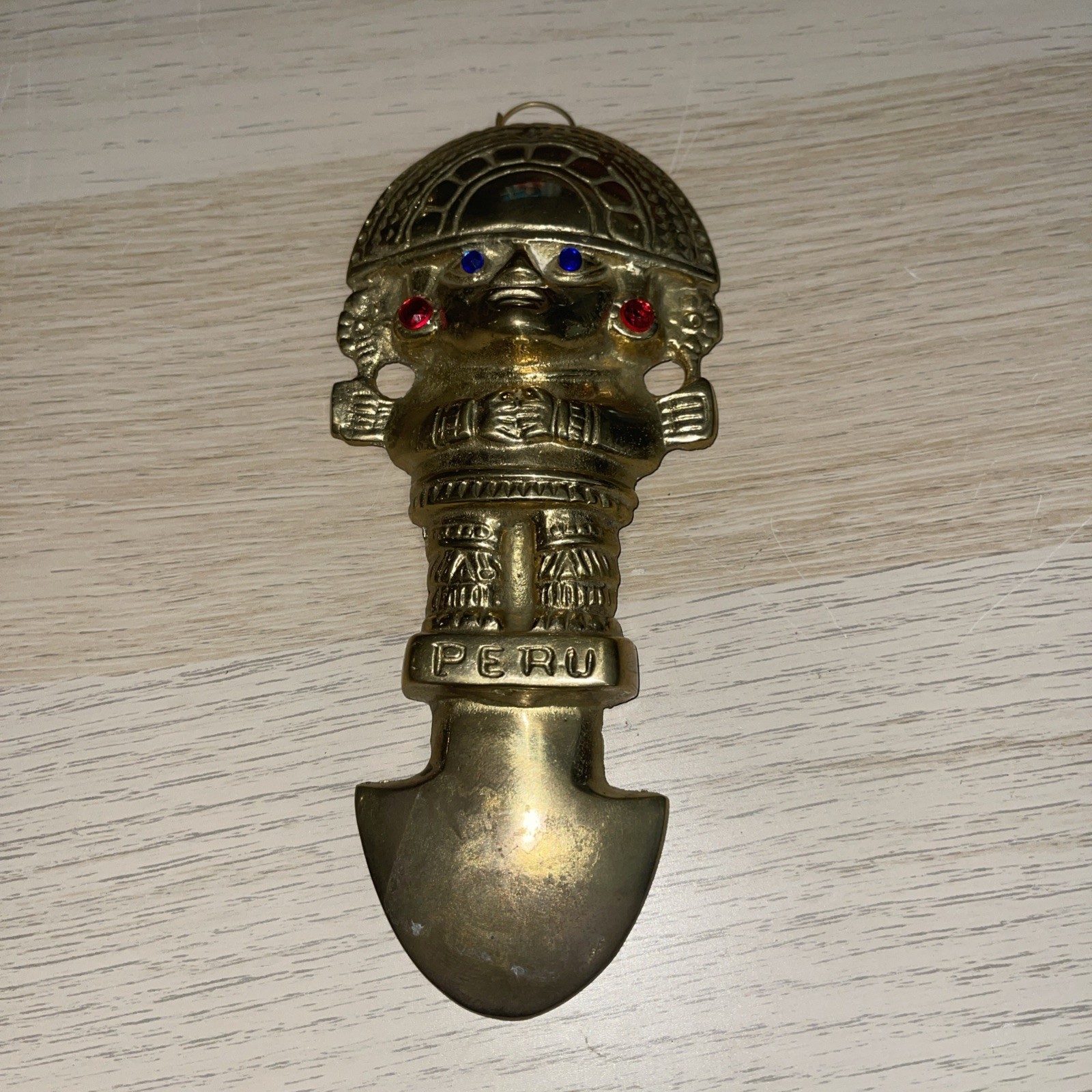 Decorative Solid Brass Perú Ceremonial Tumi Knife