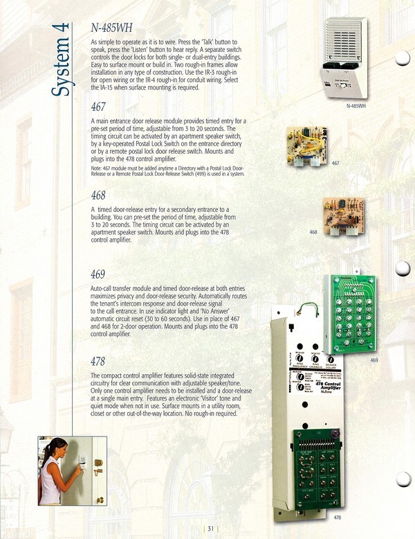NuTone® model 466 — 2nd Entry Door Release Module for 478 Control Amplifier NOS