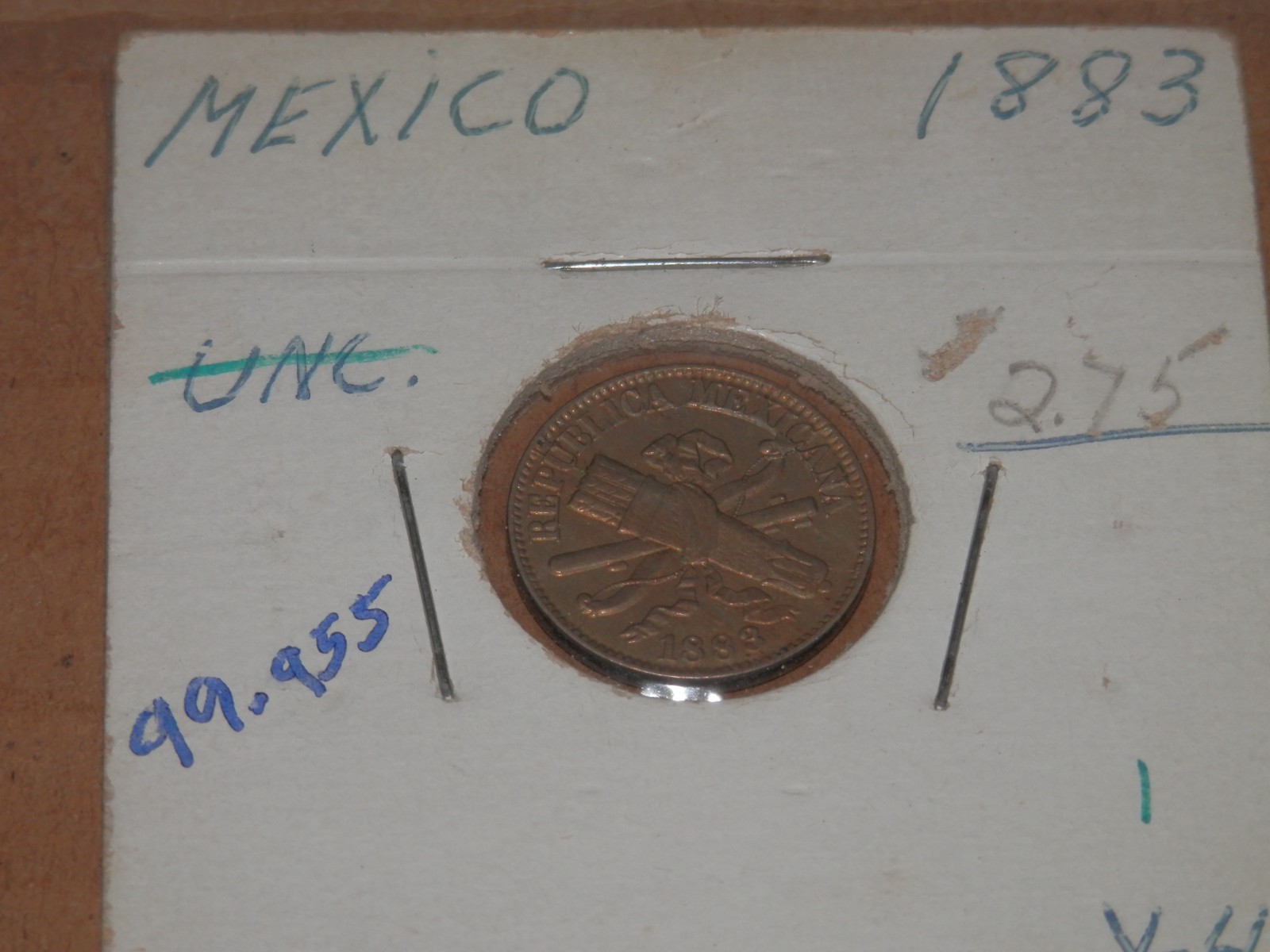 MEXICO - 1883 1 CENTAVO COIN - NICE CONDITION