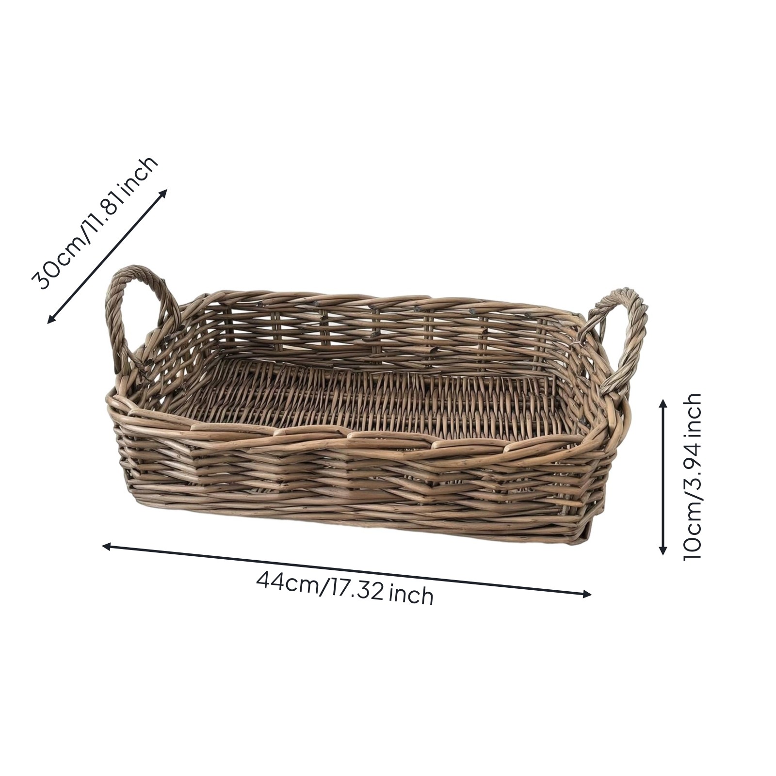 Rectangular Wicker Tray Decorative Rectangular Tray Tray Hardwearing for Desk