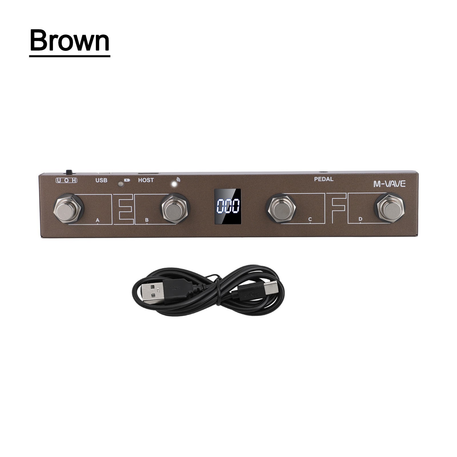 For M-VAVE Chocolate Plus For MIDI Footswitch Controller Rechargeable 4Buttons