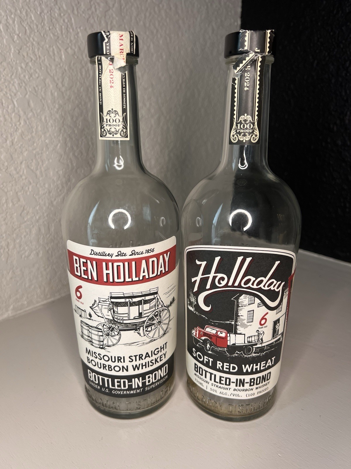 Holladay Soft Red Wheat & Ben Missouri Straight Bottled In Bond Bourbon Whiskey