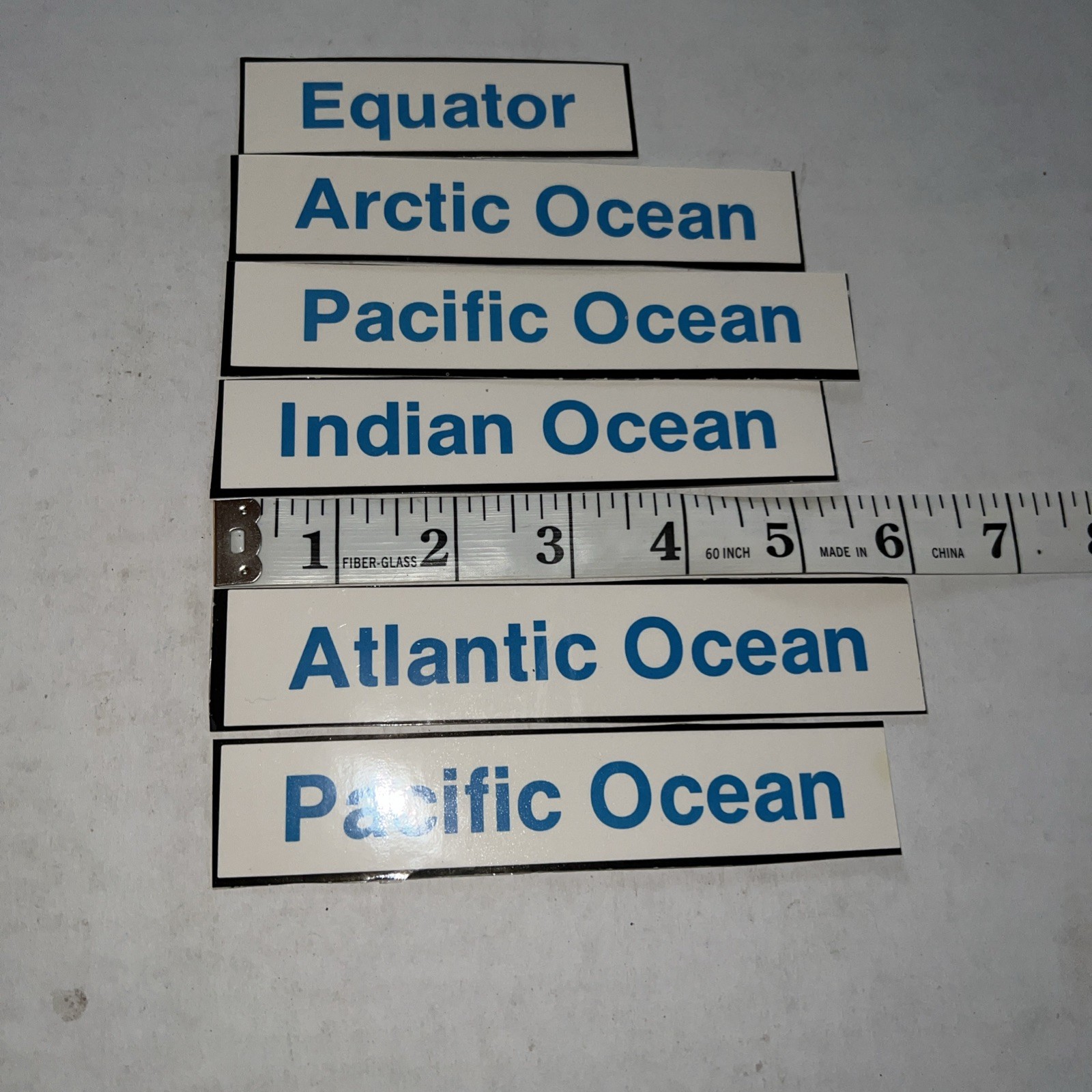 Continents and Oceans Bulletin Board Labels