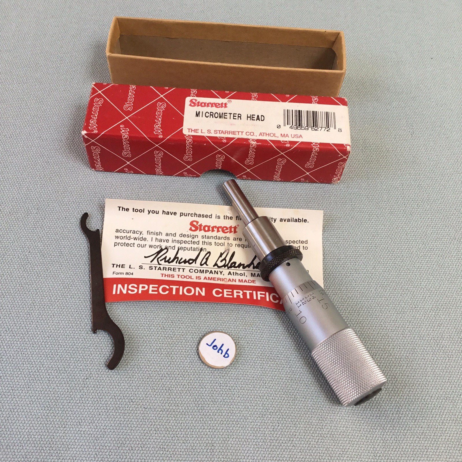Starrett 663L Micrometer Head  0-1" Range with Box - Made in USA