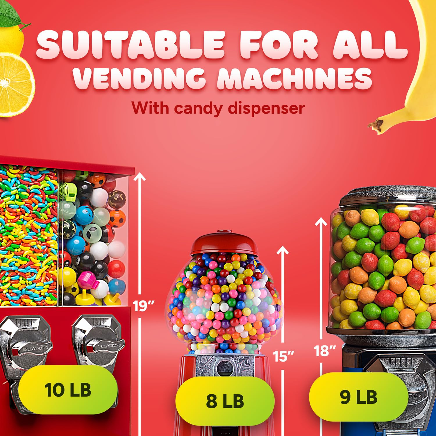 Gumballs for Gumball Machine Refill Bubble Gum 1Lb