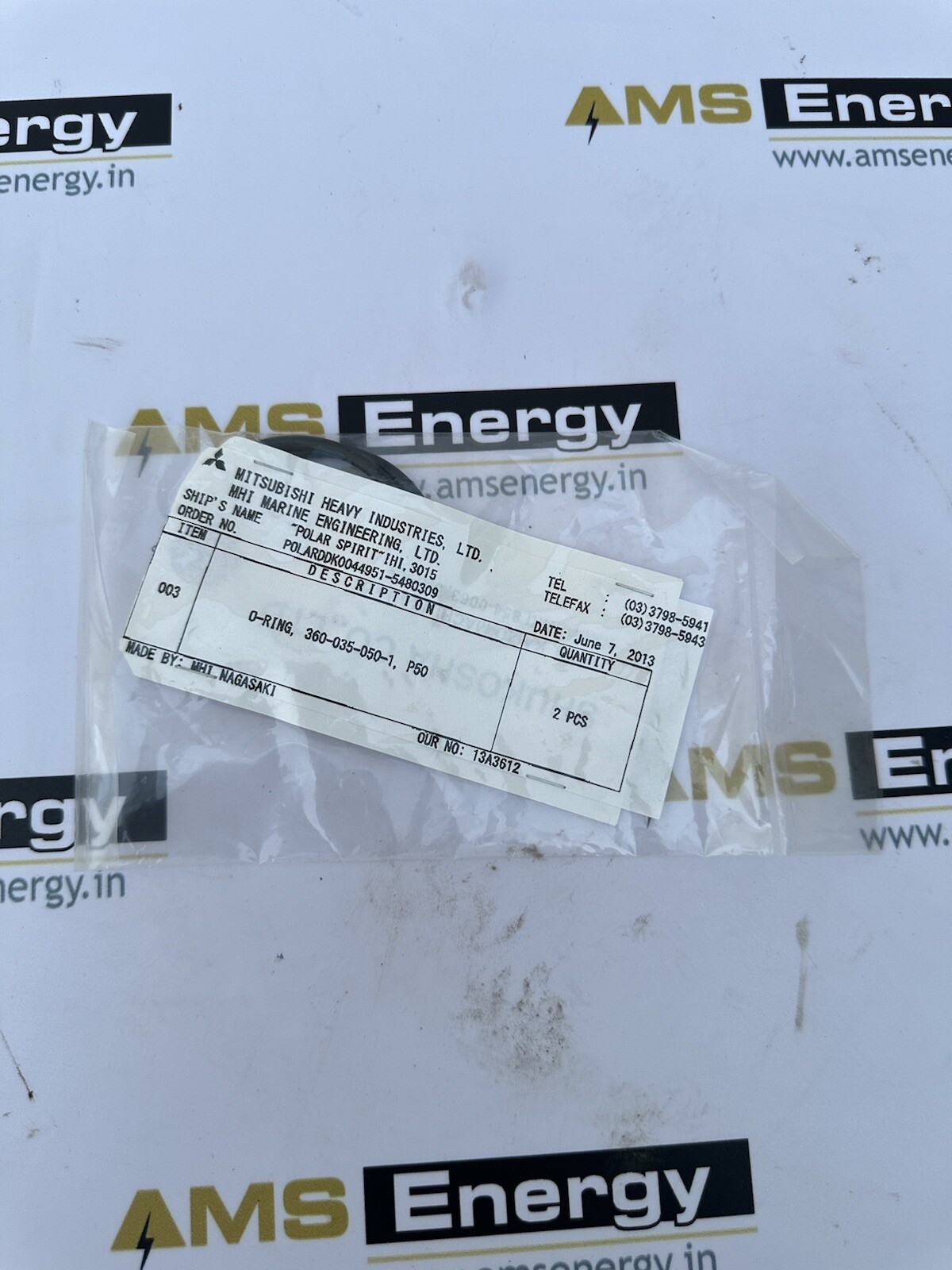 MITSUBISHI 360-035-050-1 O-RING P50 (LOT OF 2)