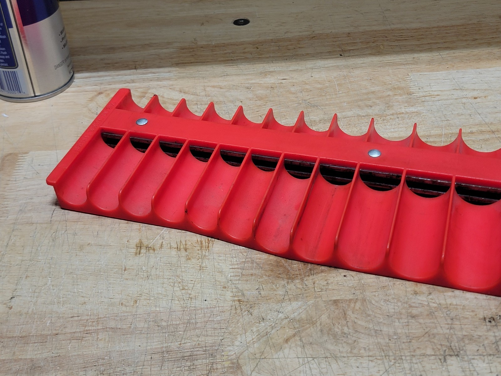 Snap On Tools MR3828 Magnetic 3/8" Drive Socket Organizer Red