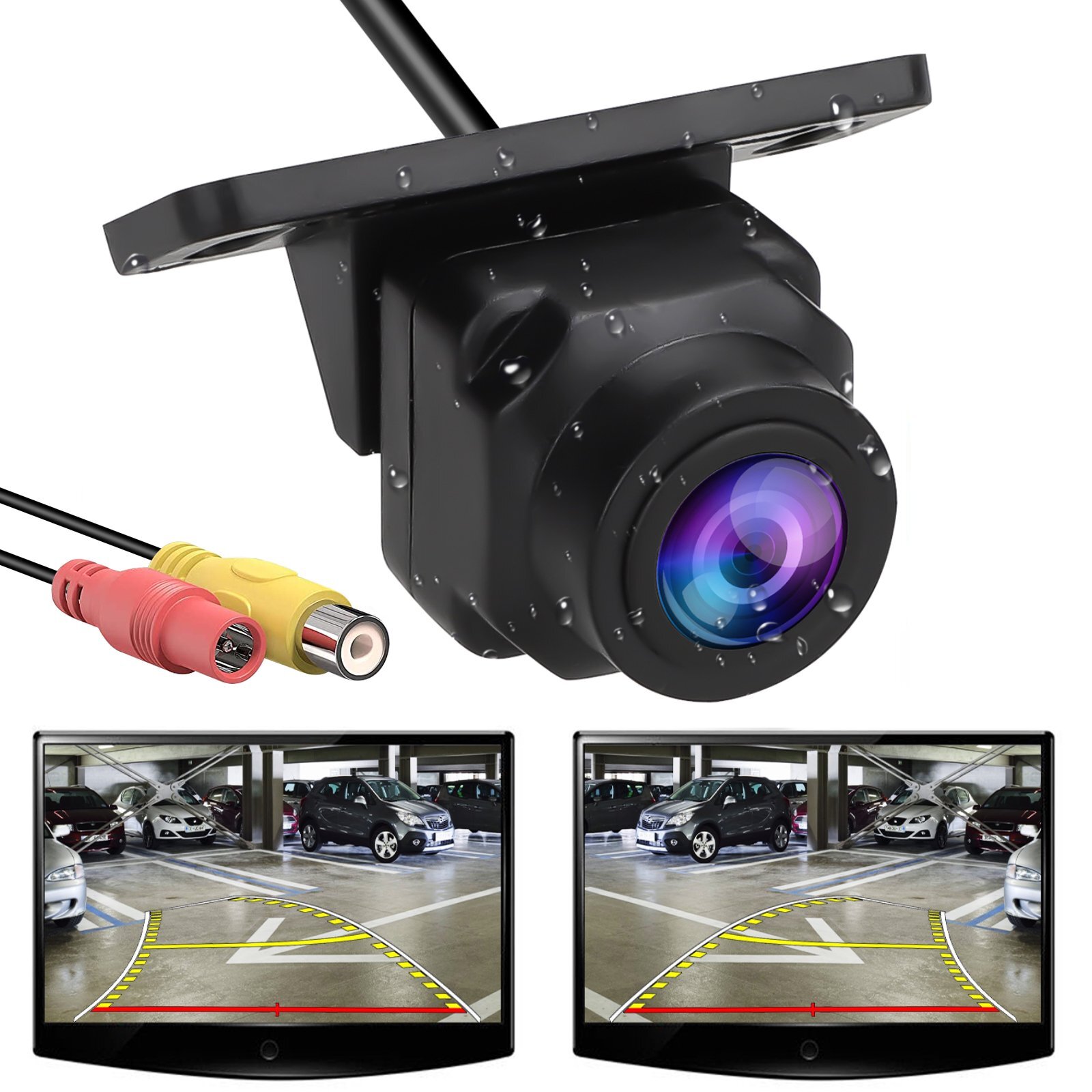 180º Car Rear View Reverse Backup Camera Parking Guideline Night Vision IP67