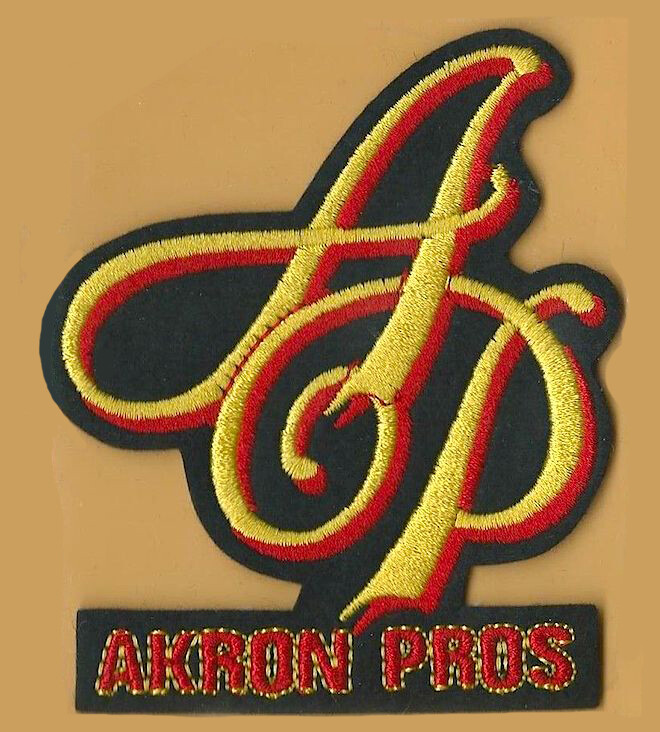 AKRON PROS ~ Willabee & Ward ~ NFL GOLDEN AGE of FOOTBALL PATCH & INFO STAT CARD