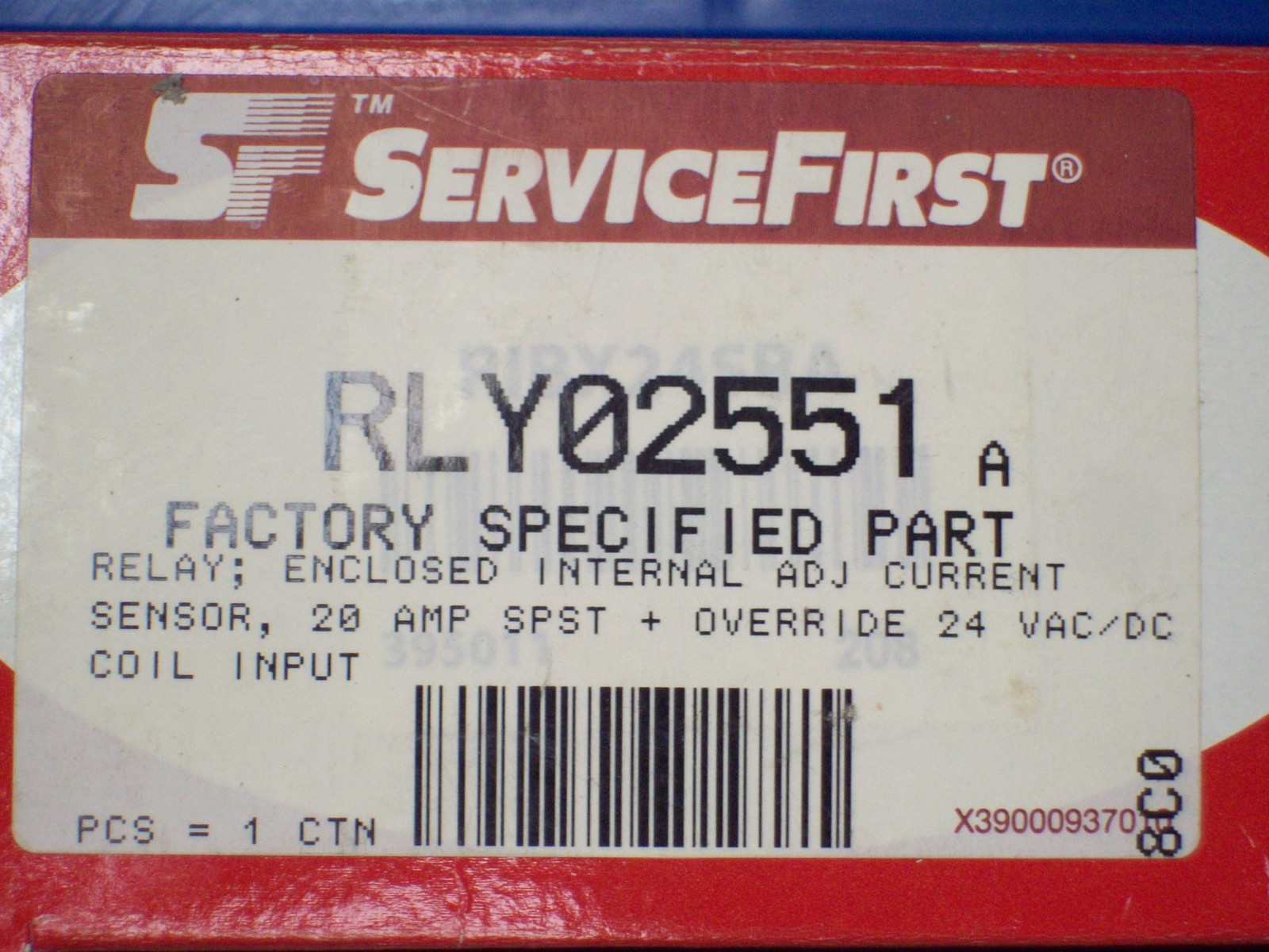 *NEW* TRANE RELAY ENCLOSED INTERNAL ADJ CURRENT SENSOR 24VAC/DC COIL , RLY02551