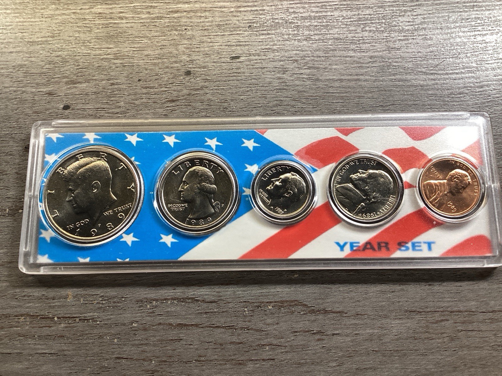 1989 Birth Year Uncirculated Set US Mint w/5 Coins in Whitman Holder 121223 49a