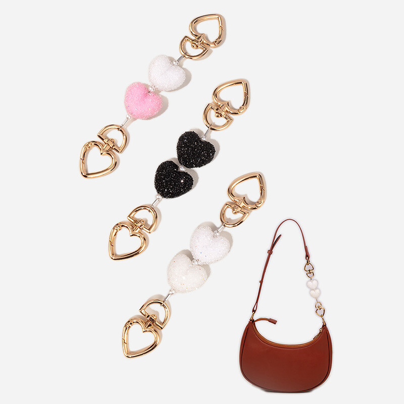 New Love Diamond Extension Chain Strap Shoulder Handbag Decorative Chain Charm