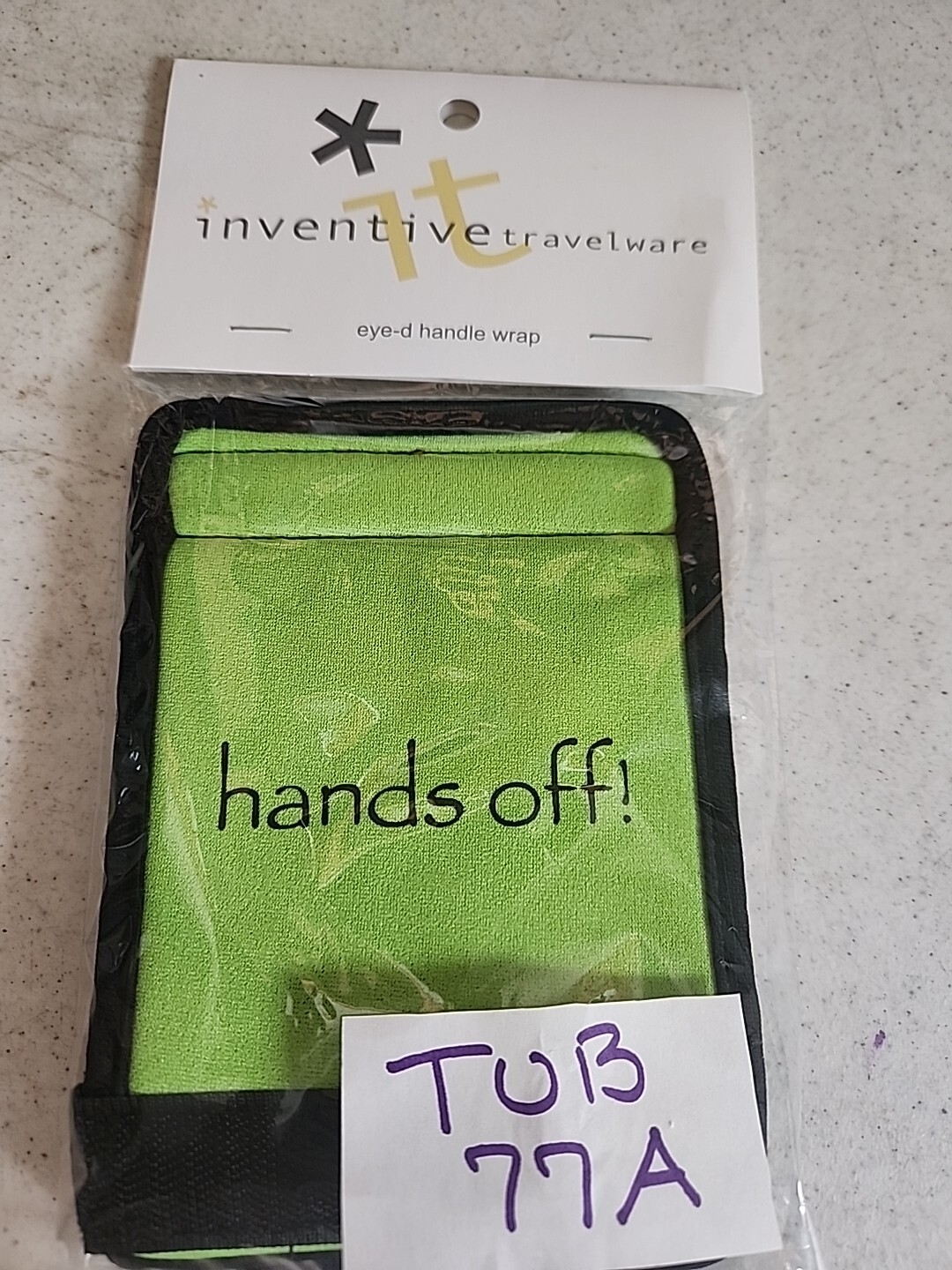 Inventive Travelware " Hands Off" Lime Green Eye-d Handle Wrap