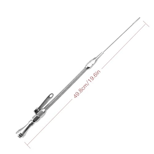-8445 FE Compatible with Ford FE Big Block Stainless Flexible Dipstick. Silver